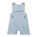 Sleeveless stripe lil brother baby boy romper