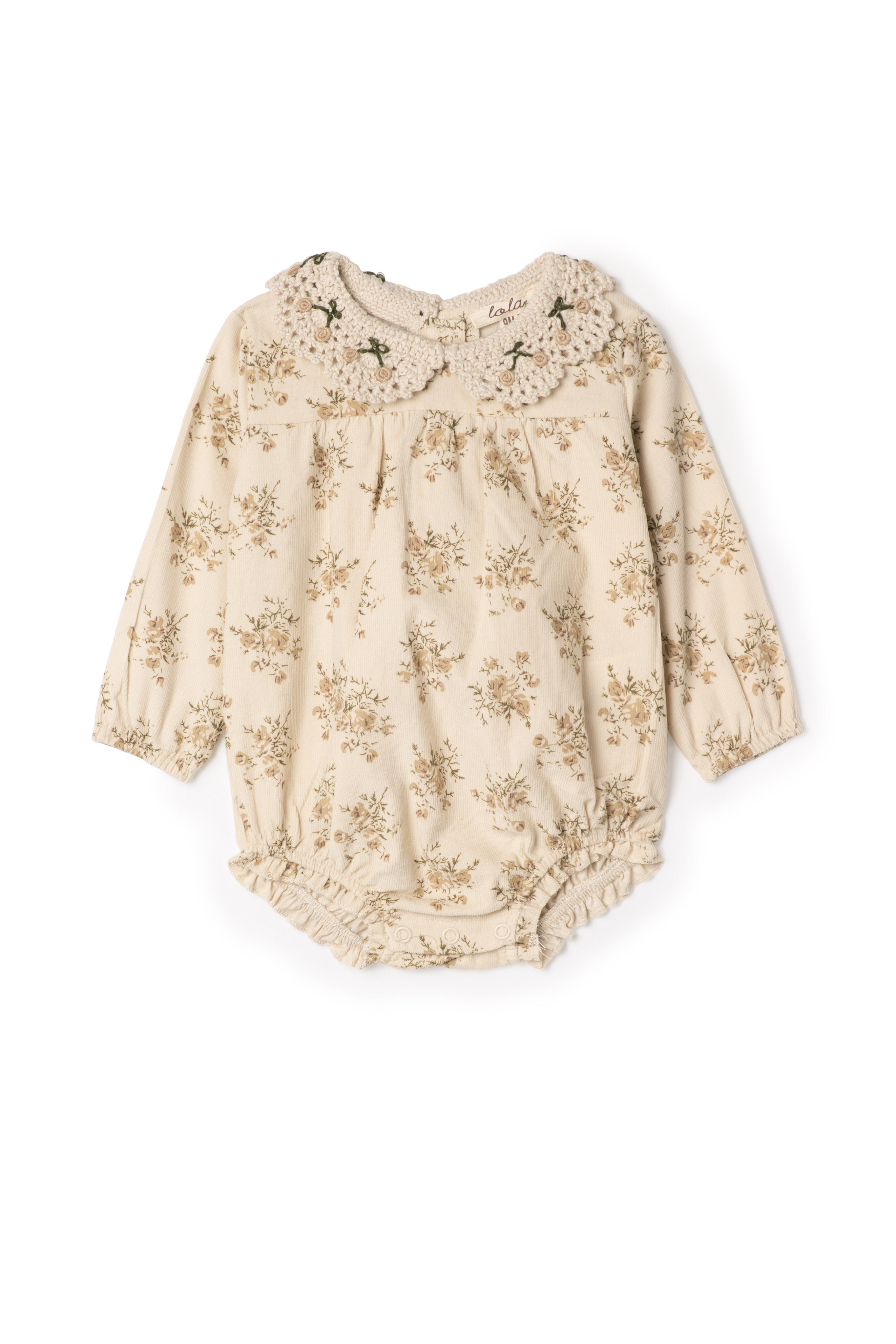 Flower Print Crochet Collar Bubble